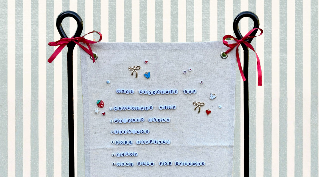 DIY Bead Canvas Banner (no sew!)