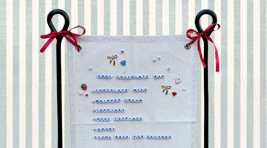DIY Bead Canvas Banner (no sew!)
