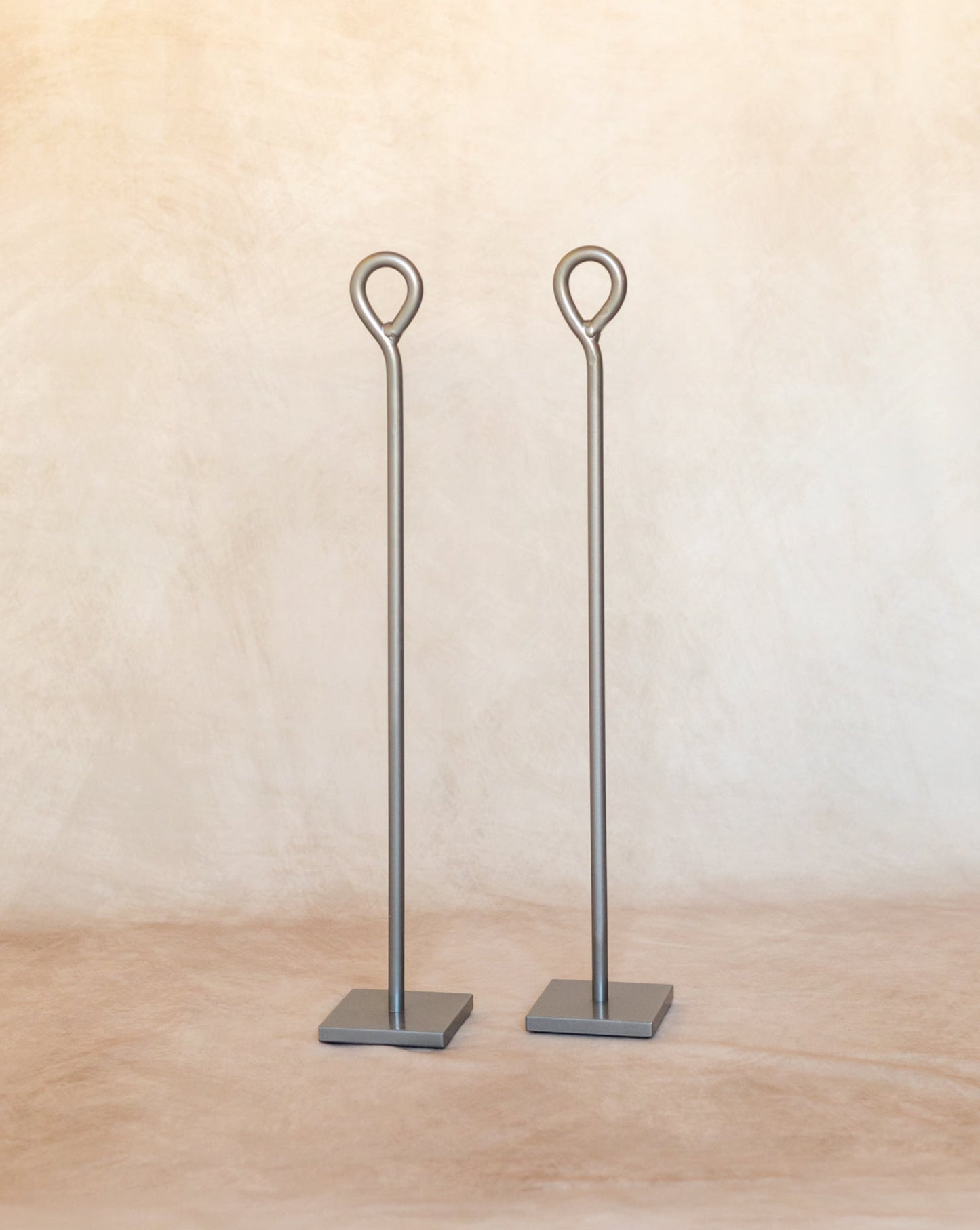 24" Party Post Set - Silver Finish