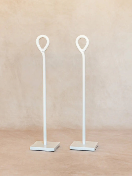 18" Party Post Set - White Finish