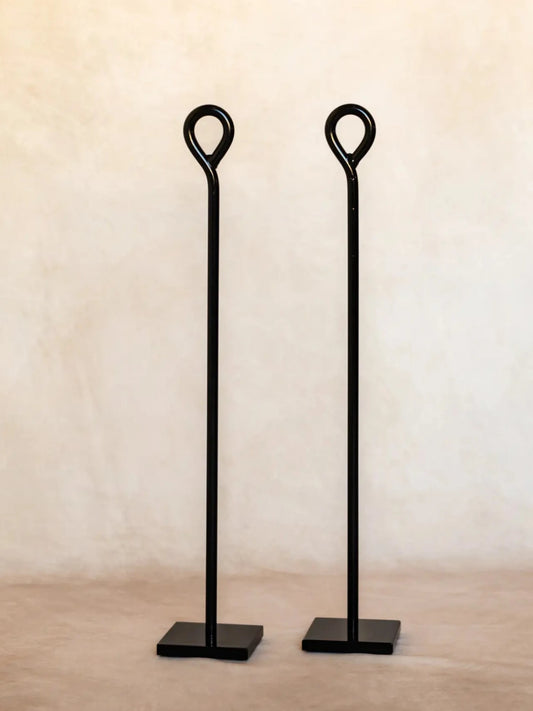 24" Party Post Set - Black Finish