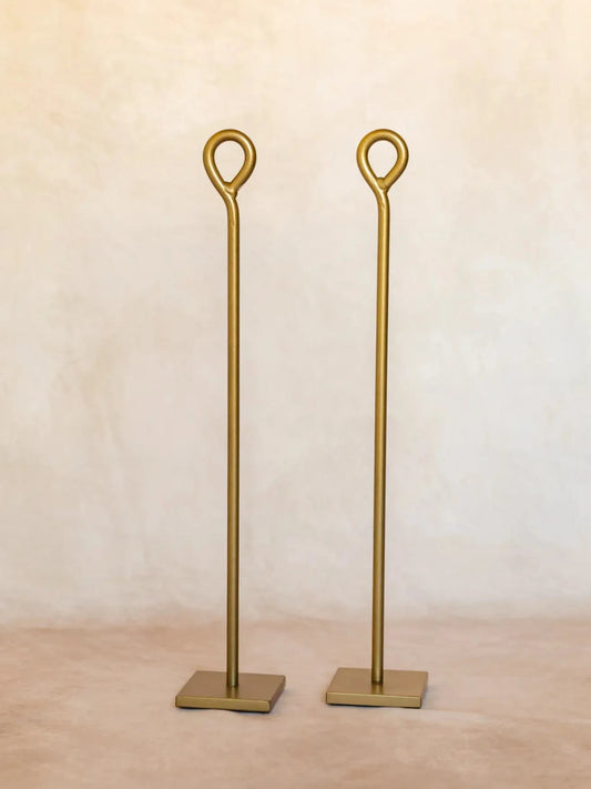 24" Party Post Set - Gold Finish