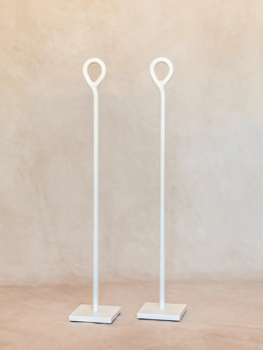 24" Party Post Set - White Finish
